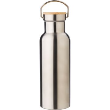 Stainless steel doublewalled drinking bottle 500 ml Silver - 1 Bounce Creative Designs