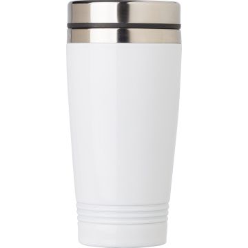 Stainless steel drinking mug 450ml White - 1 Bounce Creative Designs