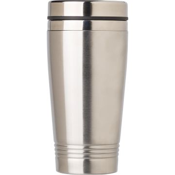 Stainless steel drinking mug 450ml Silver - 1 Bounce Creative Designs
