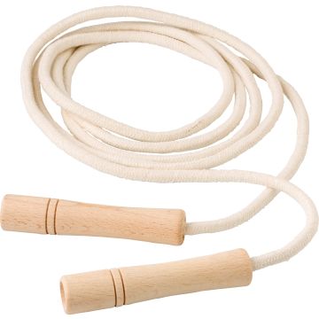 Promotional Cotton Skipping Rope with Wooden Handles-BOUNCE CREATIVE DESIGNS