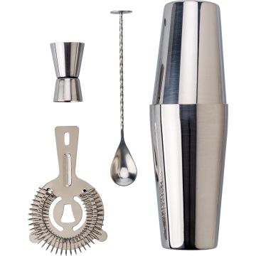 Promotional Stainless Steel Cocktail Set with Gift Pouch-BOUNCE CREATIVE DESIGNS