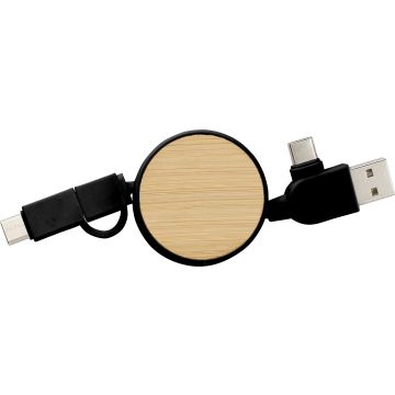 Bamboo Extendable Charging Cable