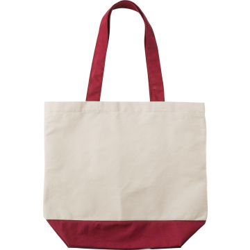 Promotional Cotton Shopping Bag with Coloured Handles & Base