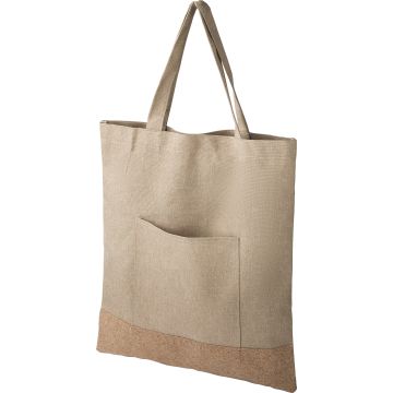 Promotional Recycled Tote Bag with Cork Base