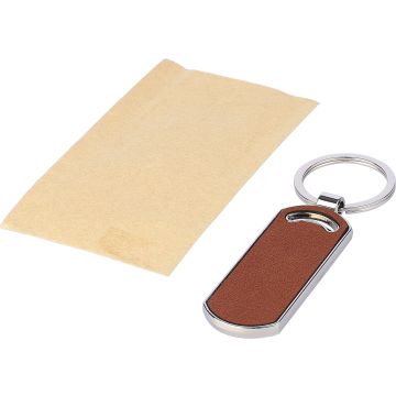 Recycled leather keychain