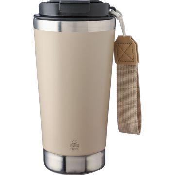 Recycled steel double walled travel mug (500ml)