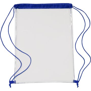 Transparent Drawstring Bag With Coloured Piping