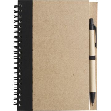 Notebook with ballpen Black - 1 Bounce Creative Designs