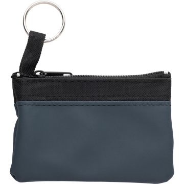 Nylon key wallet with rubber look 