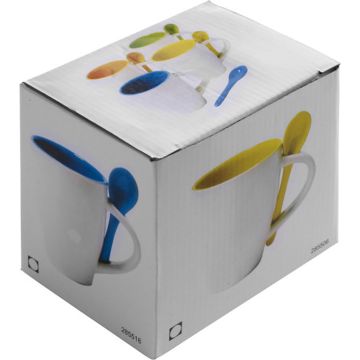 Coffee mug with spoon (300ml)