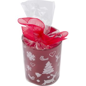 Christmas Glass candle holder