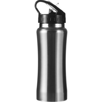 Steel drinking bottle 600ml Silver - 1 Bounce Creative Designs