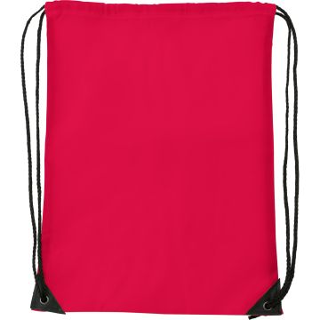 Drawstring backpack Red - 1 Bounce Creative Designs