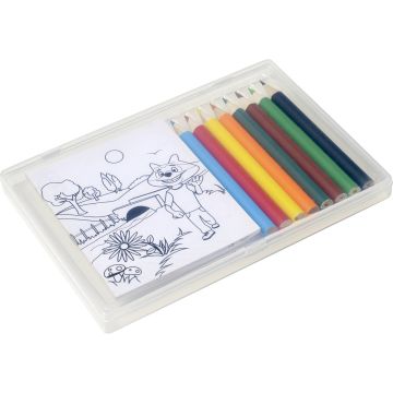 Pencils and colouring sheets