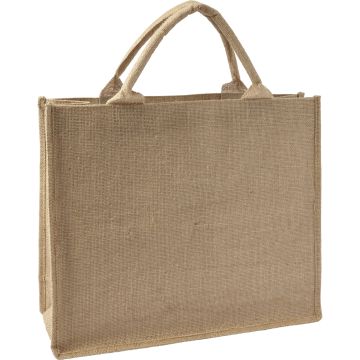 Promotional Jute Shopping Bag with Gusset & Short Handles