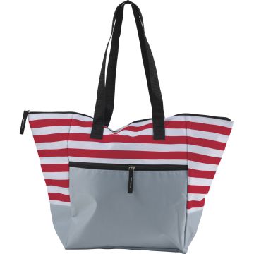 Striped polyester Beach bag