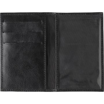 Split leather credit card wallet