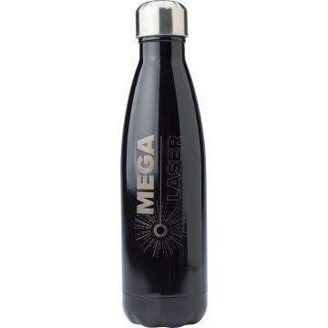 Stainless steel double walled bottle 500ml Black - 1 Bounce Creative Designs