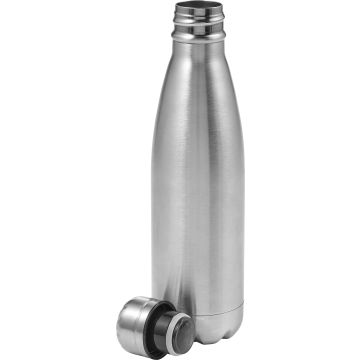 Stainless steel double walled bottle 500ml Silver - 1 Bounce Creative Designs