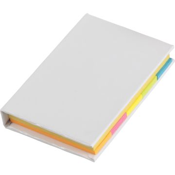 Notebook with sticky notes