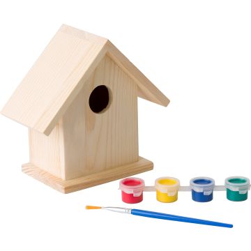 Bird house with painting set