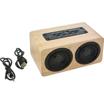Wooden double speaker 5W each