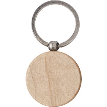 Round Wooden Keyring