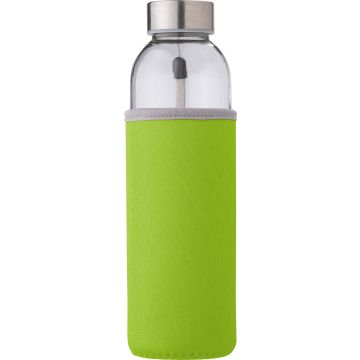 Glass bottle with sleeve 500ml  Lime - 1 Bounce Creative Designs