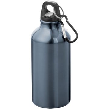 Oregon 400 ml sport bottle with carabiner Gun metal - 1 Bounce Creative Designs