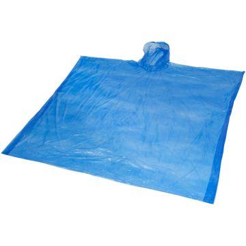 Ziva disposable rain poncho with storage pouch Royal blue - 1 Bounce Creative Designs