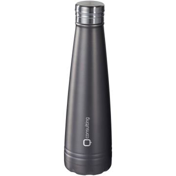Duke 500 ml copper vacuum insulated sport bottle Grey - 1 Bounce Creative Designs