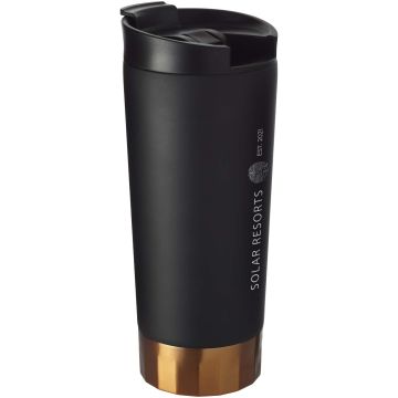 Peeta 500 ml copper vacuum insulated tumbler Solid black - 1 Bounce Creative Designs