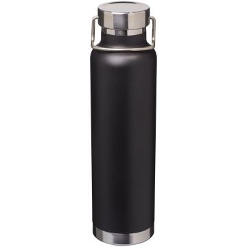 Thor 650 ml copper vacuum insulated sport bottle Solid black - 1 Bounce Creative Designs