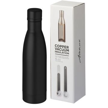 Vasa 500 ml copper vacuum insulated water bottle Solid black - 1 Bounce Creative Designs