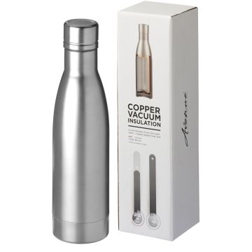 Vasa 500 ml copper vacuum insulated water bottle Silver - 1 Bounce Creative Designs