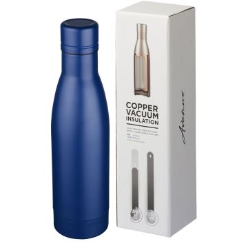 Vasa 500 ml copper vacuum insulated water bottle Blue - 1 Bounce Creative Designs