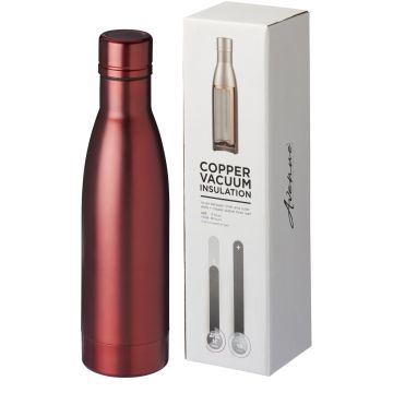 Vasa 500 ml copper vacuum insulated water bottle Red - 1 Bounce Creative Designs