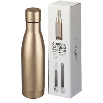 Vasa 500 ml copper vacuum insulated water bottle Rose gold - 1 Bounce Creative Designs