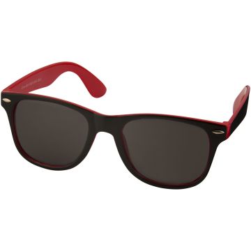 Sun Ray sunglasses with two coloured tones Red  solid black - 1 Bounce Creative Designs
