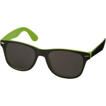 Sun Ray sunglasses with two coloured tones Lime  solid black - 1 Bounce Creative Designs