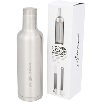 Pinto 750 ml copper vacuum insulated bottle Silver - 1 Bounce Creative Designs