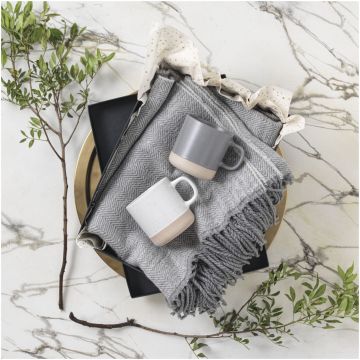 Pascal 360 ml ceramic mug Grey - 1 Bounce Creative Designs