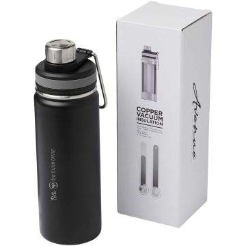 Gessi 590 ml copper vacuum insulated sport bottle Solid black - 1 Bounce Creative Designs