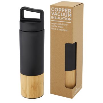Torne Copper Vacuum Insulated Bottle Stainless Steel and Bamboo 540ml