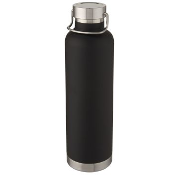 Thor 1 L copper vacuum insulated sport bottle Solid black - 1 Bounce Creative Designs