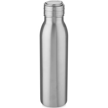 Harper 700 ml stainless steel sport bottle with metal loop Silver - 1 Bounce Creative Designs