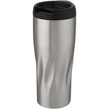 Waves 450 ml copper vacuum insulated tumbler Silver - 1 Bounce Creative Designs