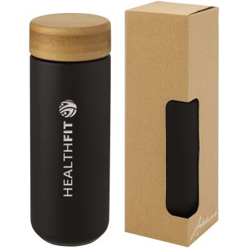 Lumi 300 ml ceramic tumbler with bamboo lid - 1 Bounce Creative Designs