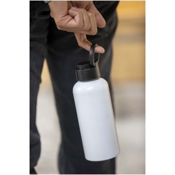 Trinity 600 ml RCS certified recycled aluminium water bottle with RPET lid