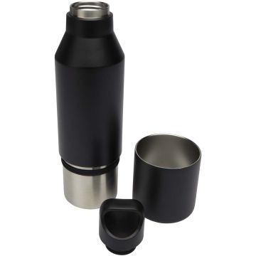 Odessy 600 ml RCS certified recycled stainless steel insulated bottle with 300 ml cup
